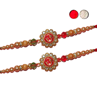 "Zardosi Rakhi - ZR-5410 A-021 (2 RAKHIS) - Click here to View more details about this Product